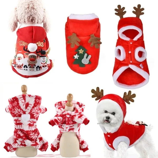 Santa Christmas Pet Costume Coat