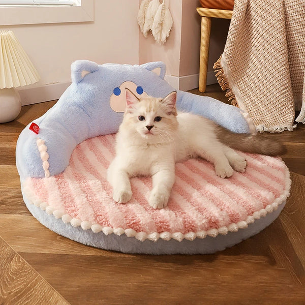 Removable Winter Cat Bed Cushion