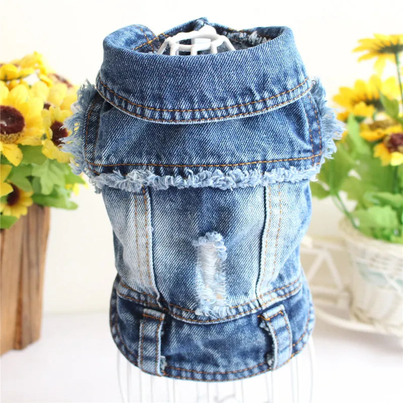 Casual Denim Cat Vest Jacket