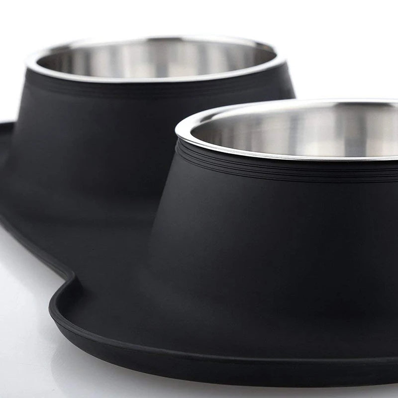Stainless Double Feeding Bowl