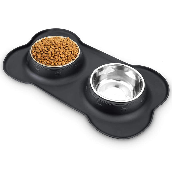 Stainless Double Feeding Bowl