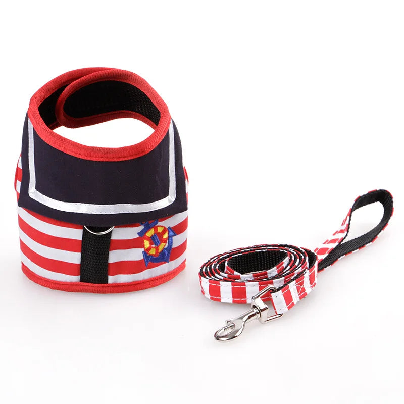 Navy Style Dog Harness Set