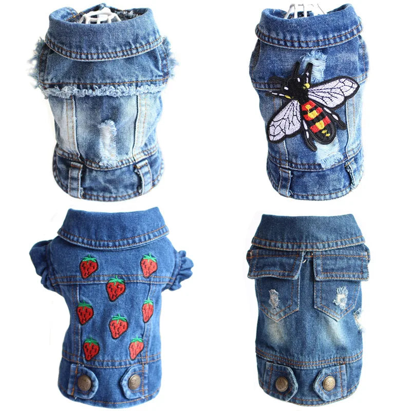 Casual Denim Cat Vest Jacket