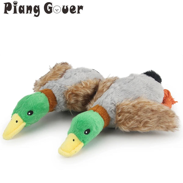 Plush Squeaky Duck Rope Toy