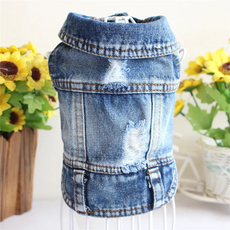 Casual Denim Cat Vest Jacket