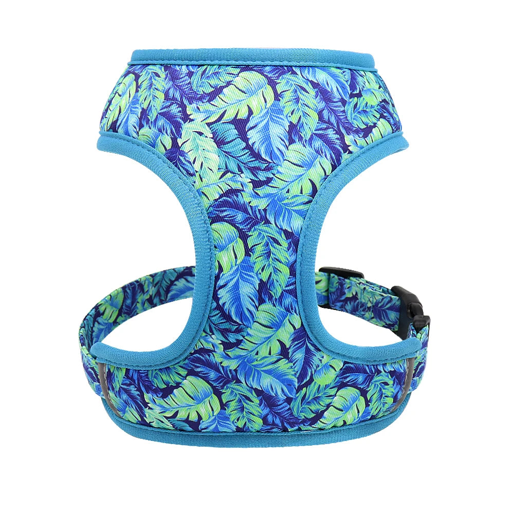 Floral Breathable Dog Harness Set