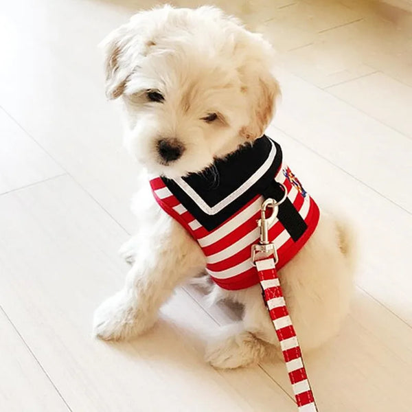 Navy Style Dog Harness Set