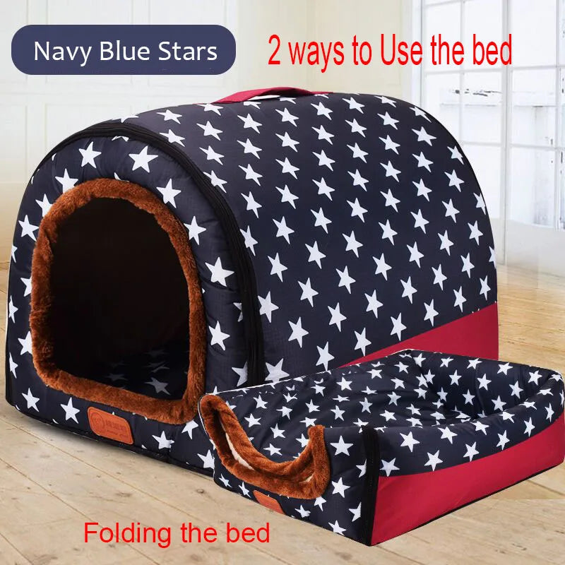 Foldable Star Print Pet House
