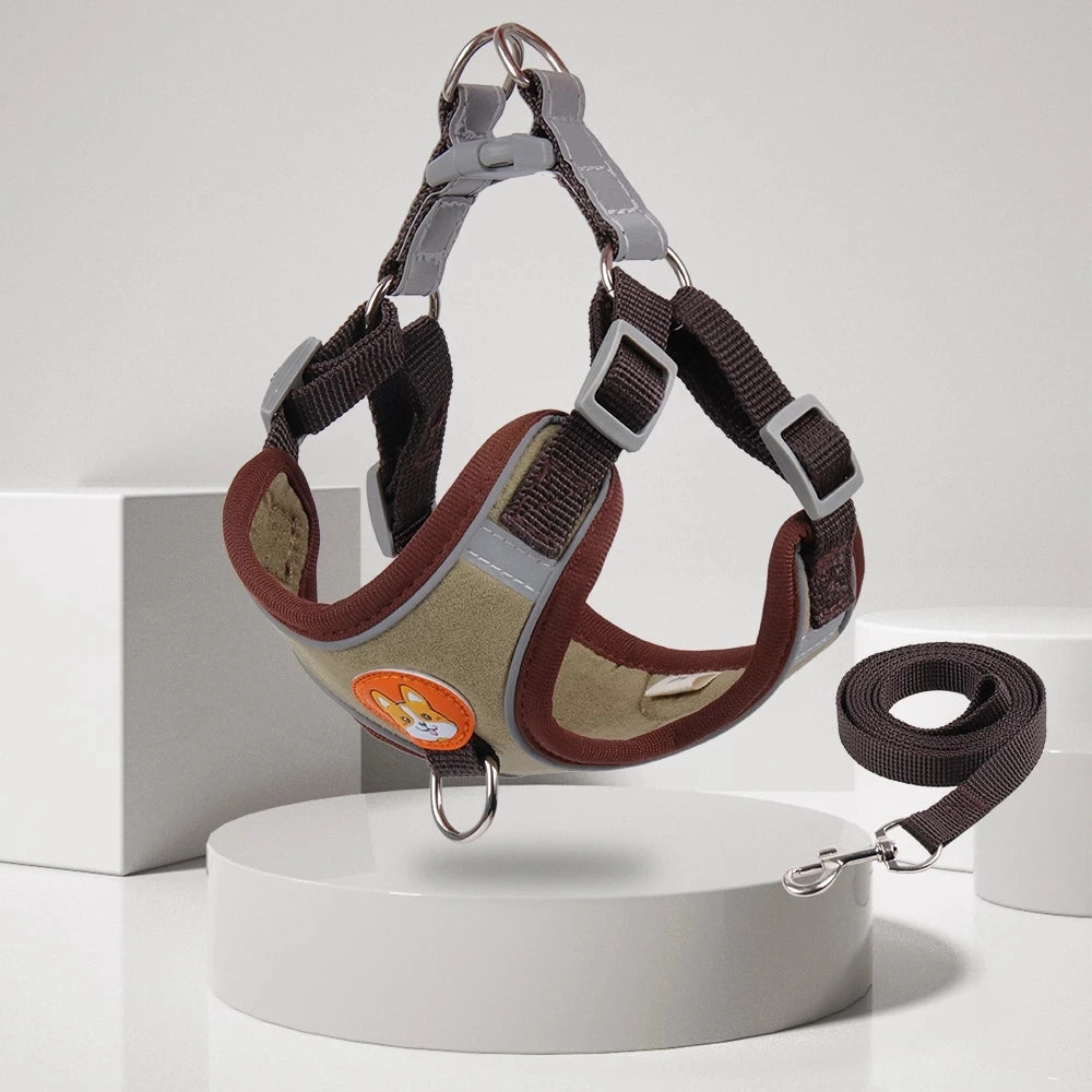 Reflective Step-In Dog Harness Set