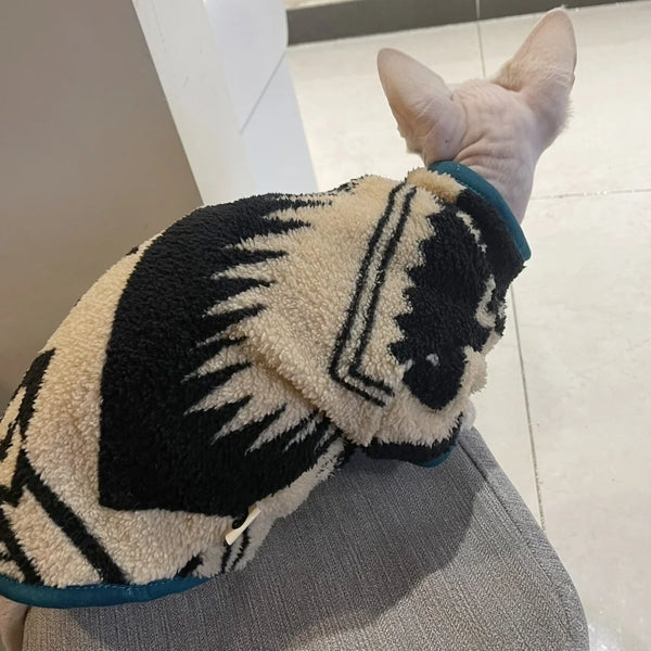 Warm Velvet Sphynx Cat Jacket