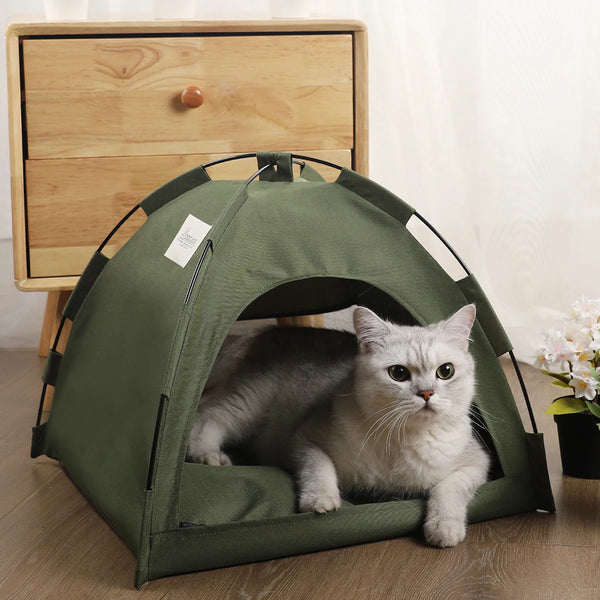 Warm Clamshell Cat Tent Bed