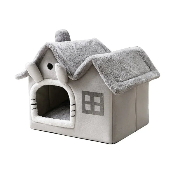 Foldable Warm Cat Cave Bed