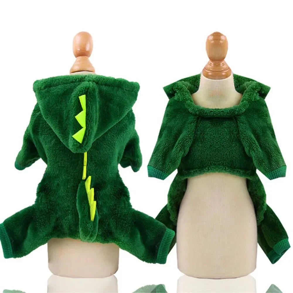 Dinosaur Fleece Pet Hoodie Costume