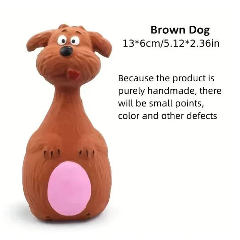 Squeaky Rubber Animal Chew Toy