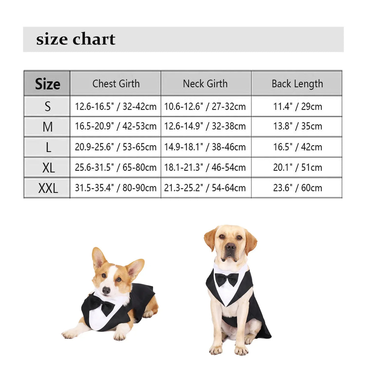 Formal Dog Tuxedo Outfit