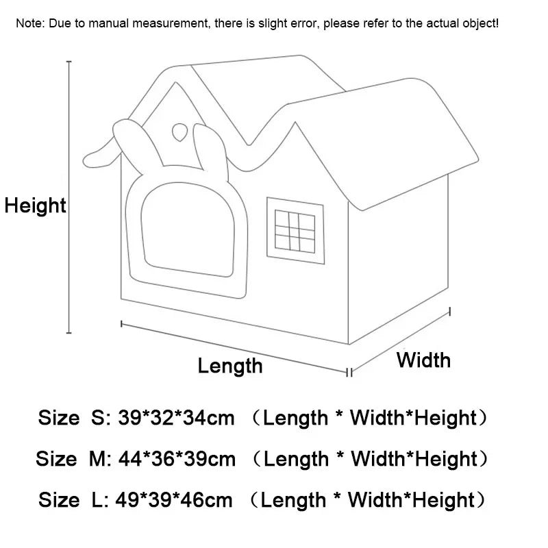 Foldable Warm Cat Cave Bed