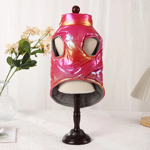 Rainbow Gradient Winter Pet Vest