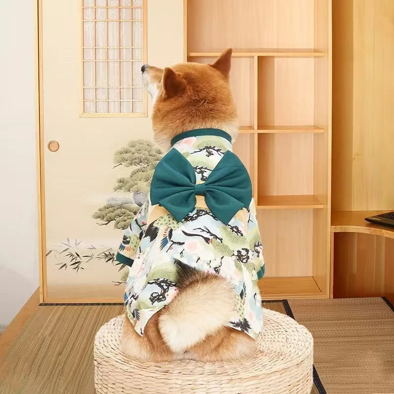 Japanese Bow-Knot Pet Kimono Coat