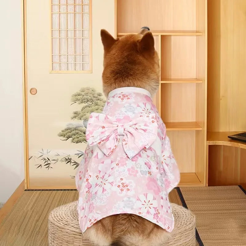 Japanese Bow-Knot Pet Kimono Coat