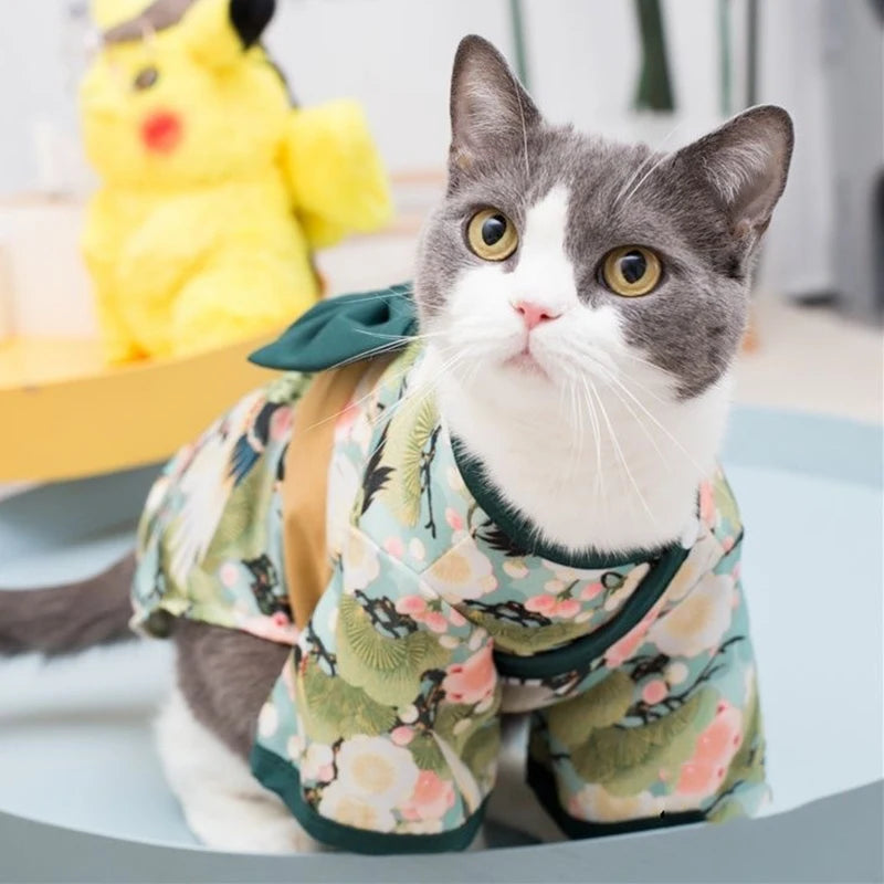 Japanese Bow-Knot Pet Kimono Coat
