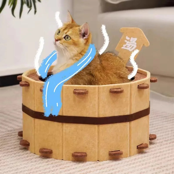 Semi-Enclosed Felt Cat Nest