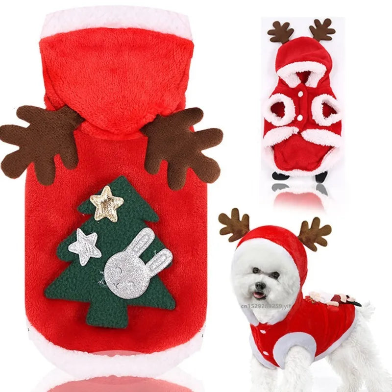 Santa Christmas Pet Costume Coat