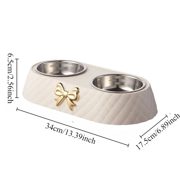 Bowtie Double Pet Bowl