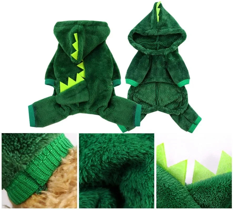 Dinosaur Fleece Pet Hoodie Costume