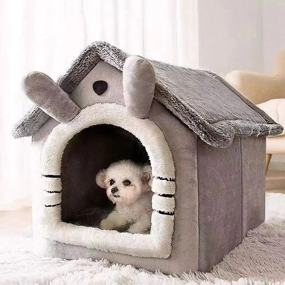 Washable All-Season Pet House Bed