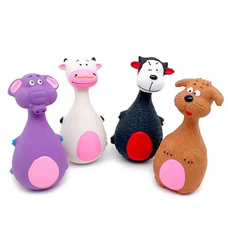 Squeaky Rubber Animal Chew Toy