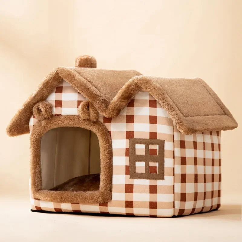 Foldable Warm Cat Cave Bed
