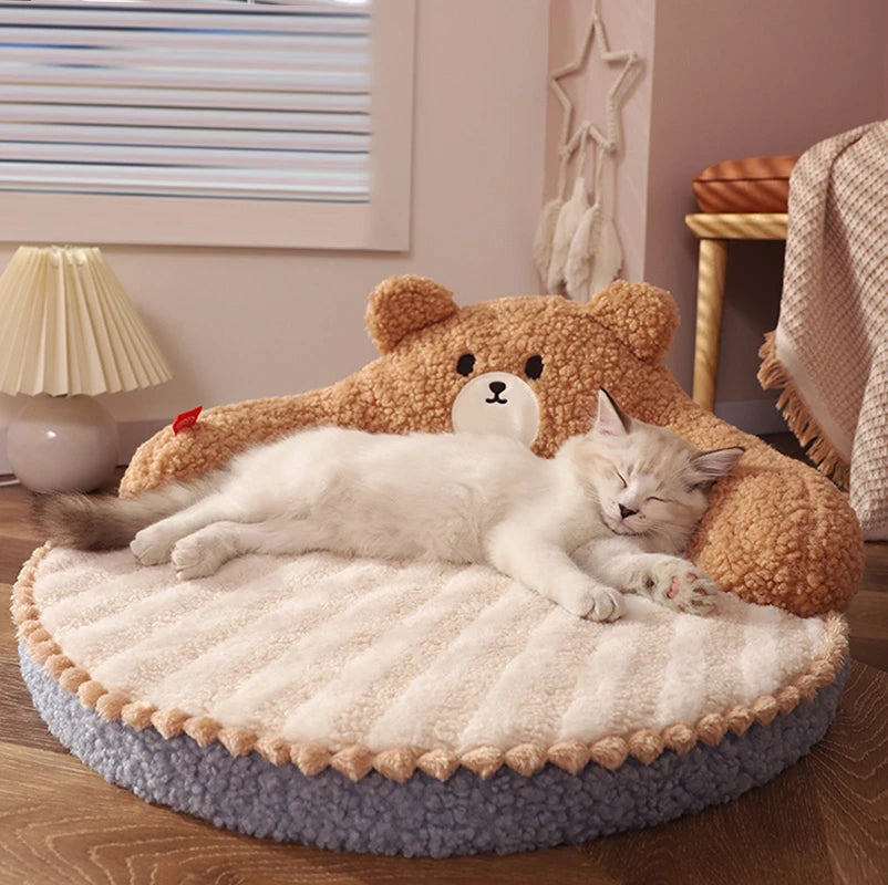 Removable Winter Cat Bed Cushion
