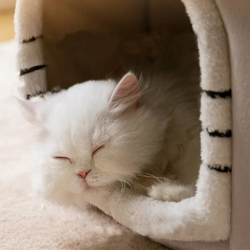Foldable Warm Cat Cave Bed