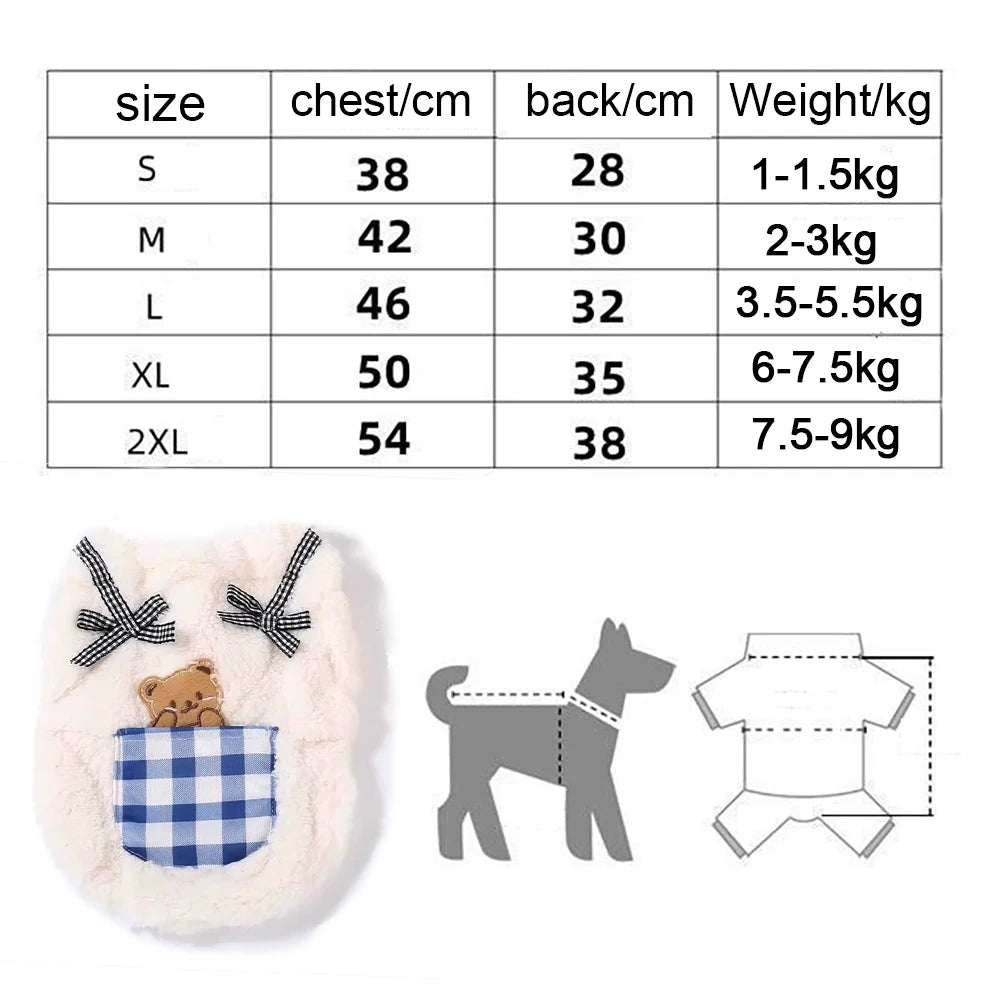 Plaid Pocket Plush Cat Vest