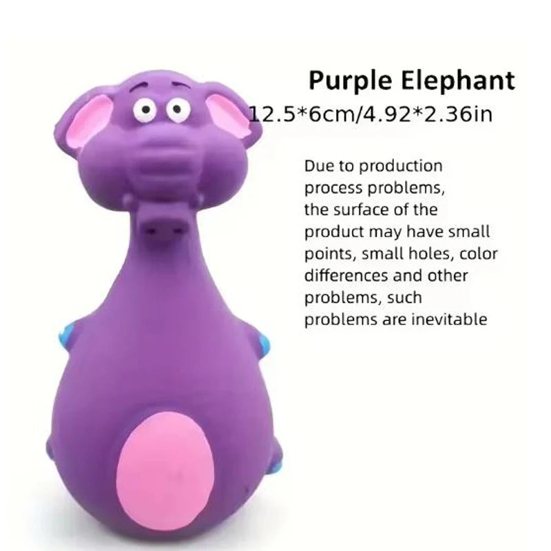 Squeaky Rubber Animal Chew Toy