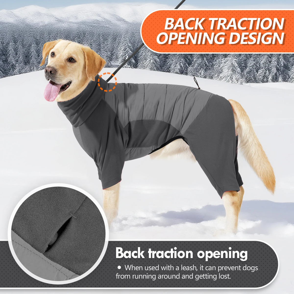 Windproof Fullbody Dog Snowsuit