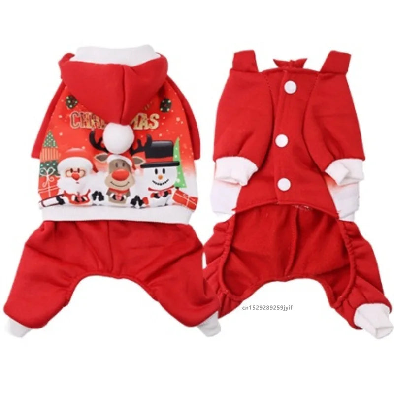 Santa Christmas Pet Costume Coat