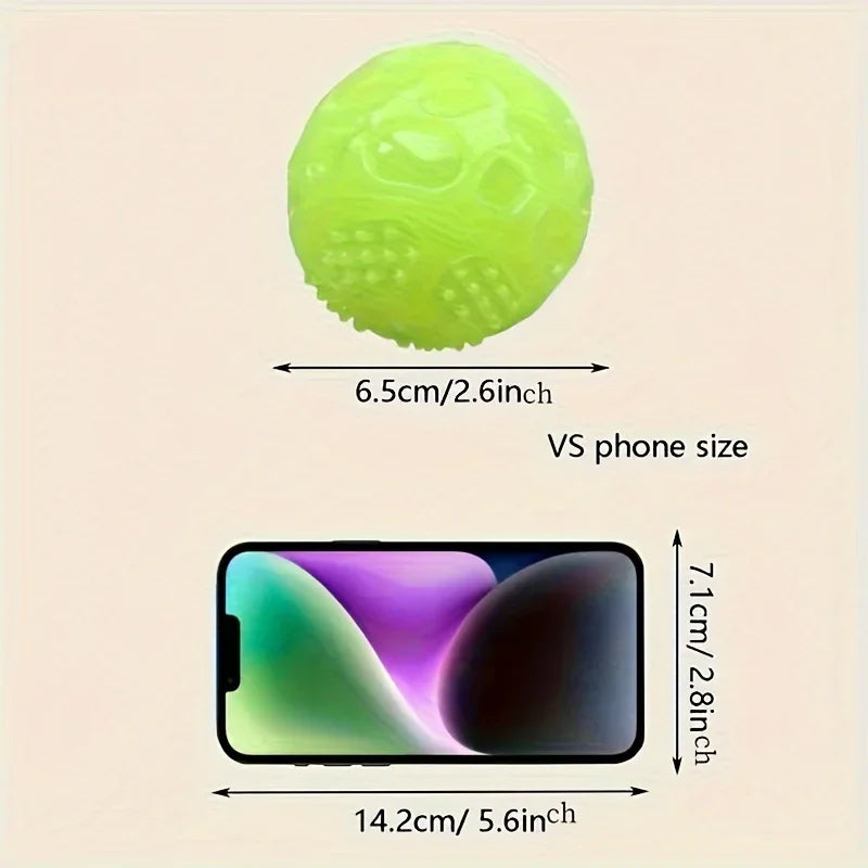 Glow Squeaky Dog Chew Ball