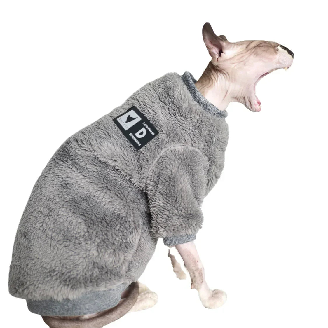 Double-Sided Fluffy Sphynx Cat Jacket