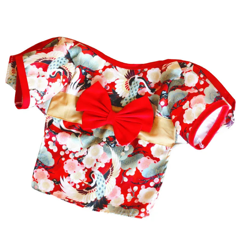 Japanese Bow-Knot Pet Kimono Coat