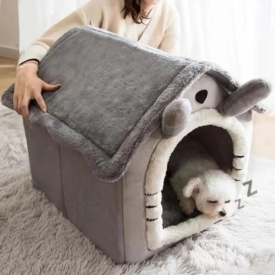 Washable All-Season Pet House Bed