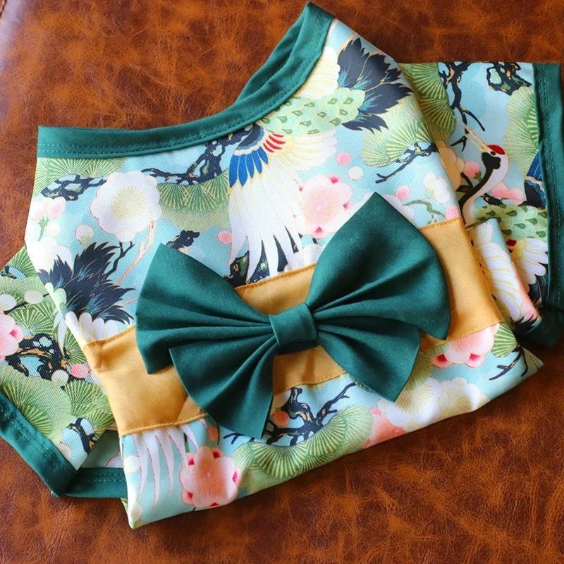 Japanese Bow-Knot Pet Kimono Coat