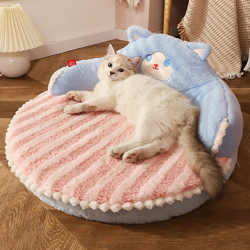 Removable Winter Cat Bed Cushion