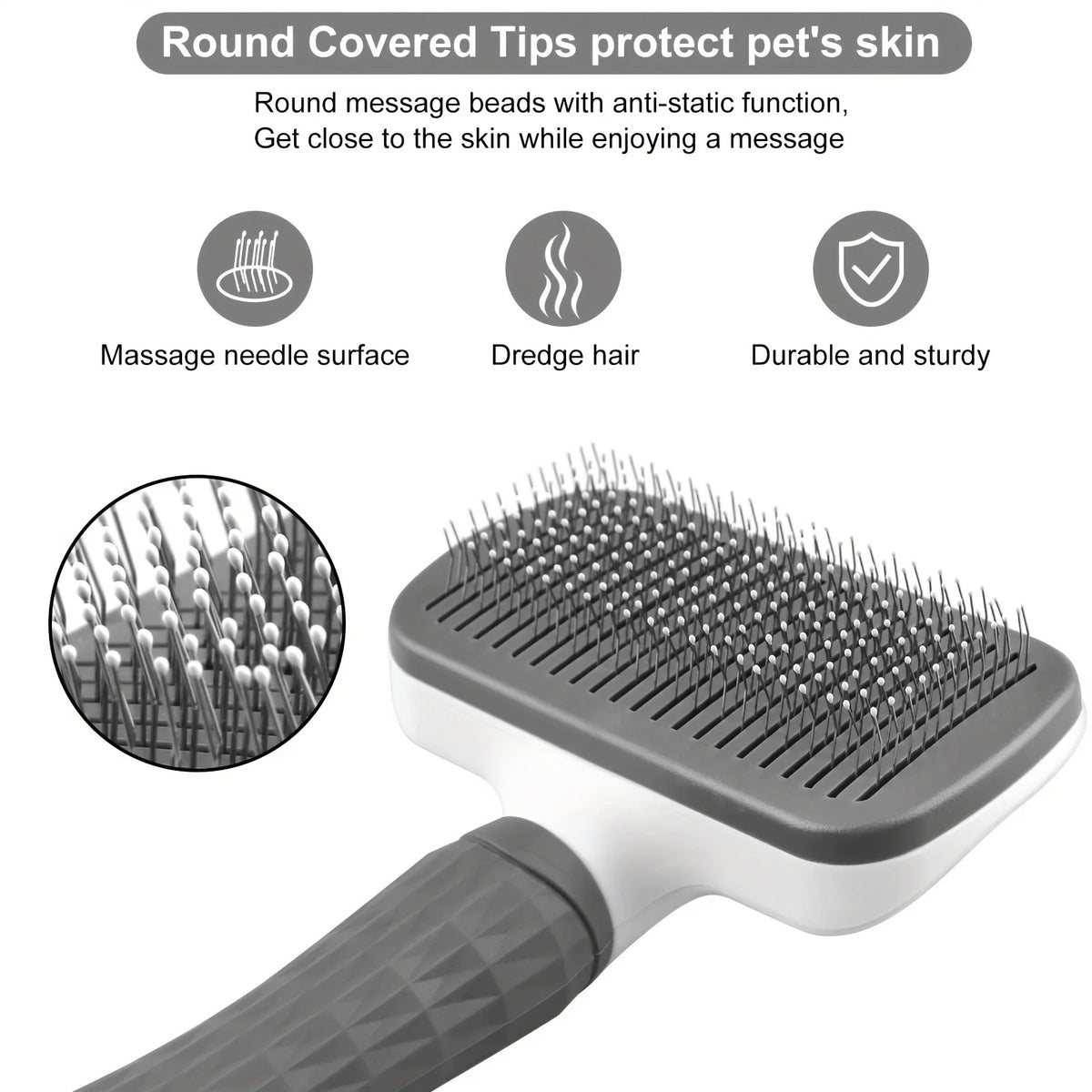 Self-Cleaning Slicker Grooming Brush