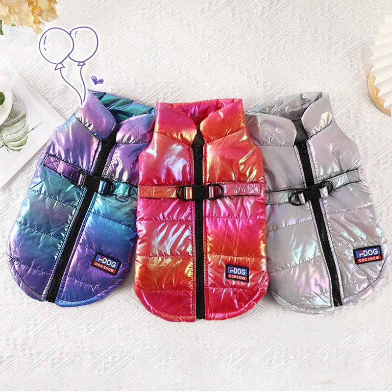 Rainbow Gradient Winter Pet Vest