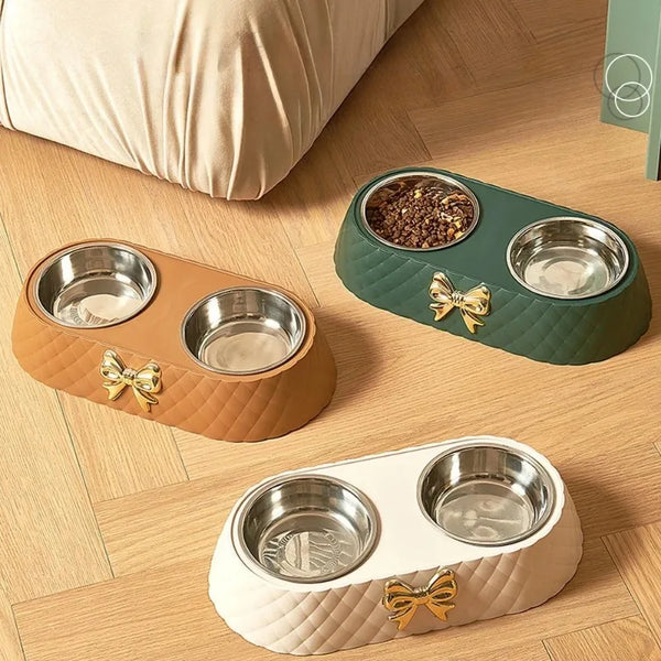 Bowtie Double Pet Bowl