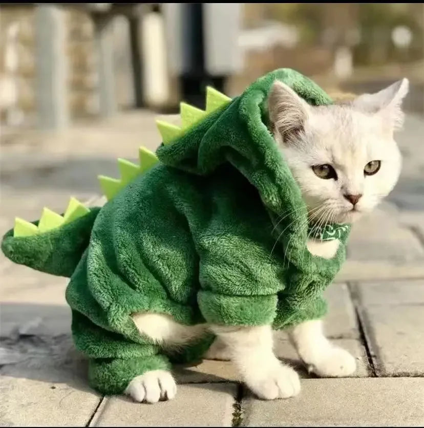 Dinosaur Fleece Pet Hoodie Costume