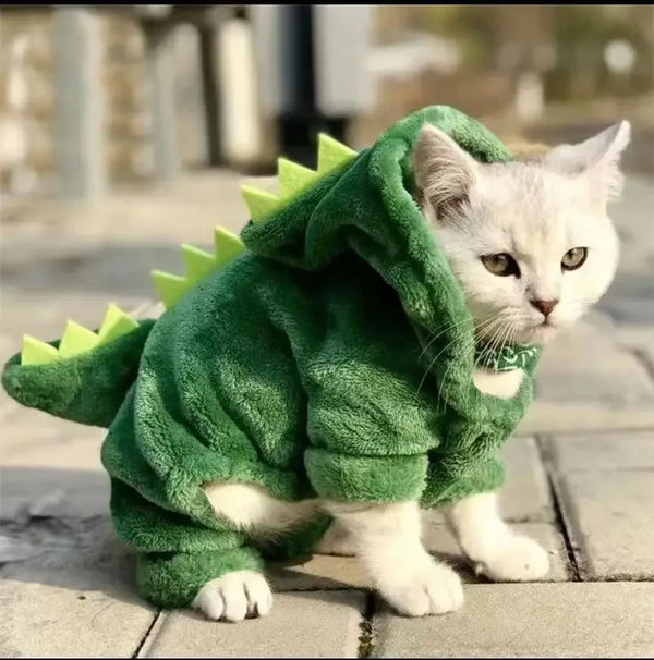Dinosaur Fleece Pet Hoodie Costume