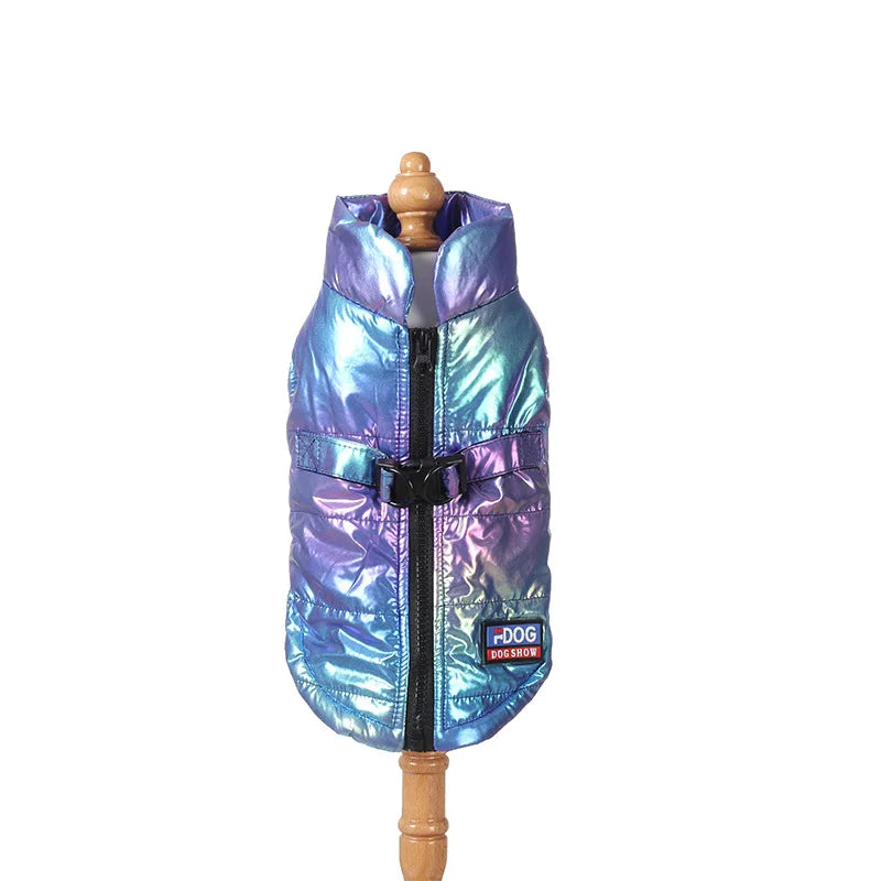 Rainbow Gradient Winter Pet Vest
