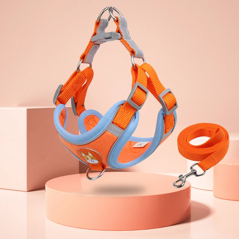 Reflective Step-In Dog Harness Set